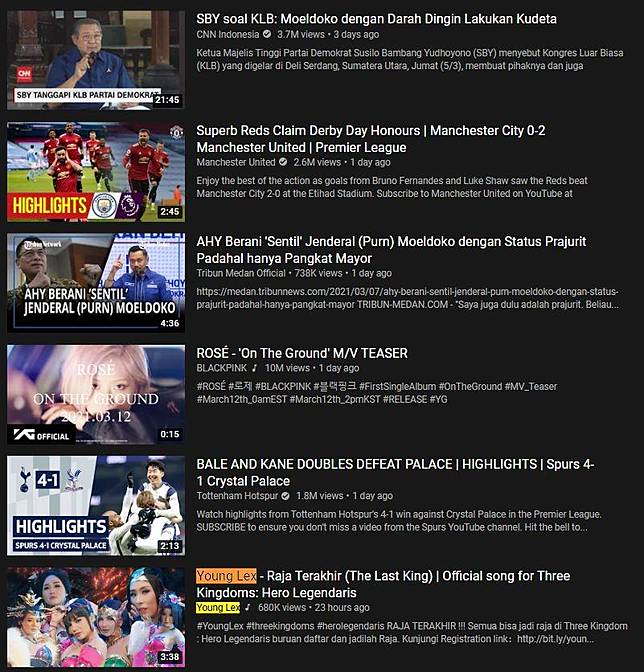 Dibanjiri Dislike Video Young Lex Raja Terakhir Malah Trending Di Youtube Hitekno Line Today