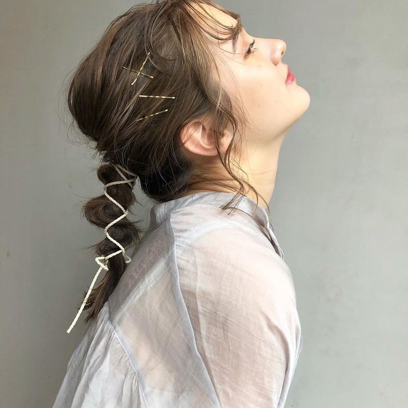 ショートボブやボブでもできる ラーメンマンヘア のやり方 紐やリボンのアレンジ