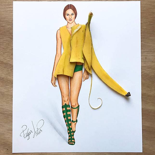 Lebih Jago Dari Desainer Sketsa Baju 3d Ini Dibuat Dari Makanan