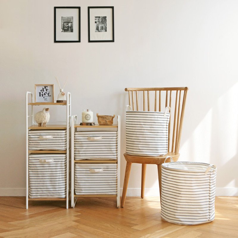 ➤ 韓劇同款 經典條紋韓式風格 ➤ 5種款式 隨家選擇 隨心收納 ➤ 大容量 多功能設計 ➤ 可當儲物收納袋/洗衣籃等多用途