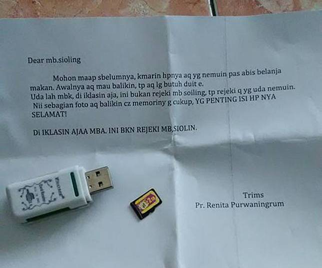 Penemu HP Hilang Suruh Pemiliknya Ikhlas via Surat! Bikin Kesel!