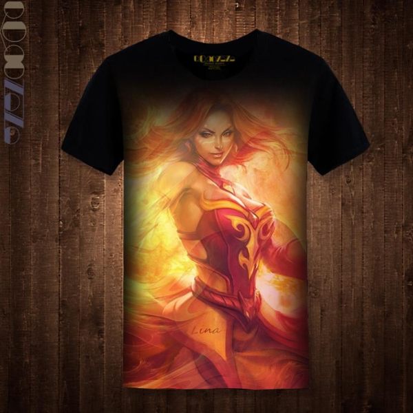 2017新品DOTA2印花T恤 火女周邊服飾 電競游戲刀塔戰隊夏裝上衣