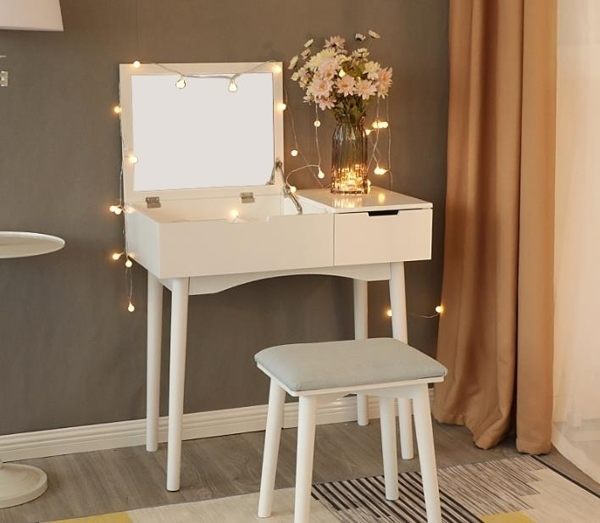 化妝台 北歐臥室公主化妝台迷你小戶型簡約網紅ins風化妝桌經濟型` 莎拉嘿呦