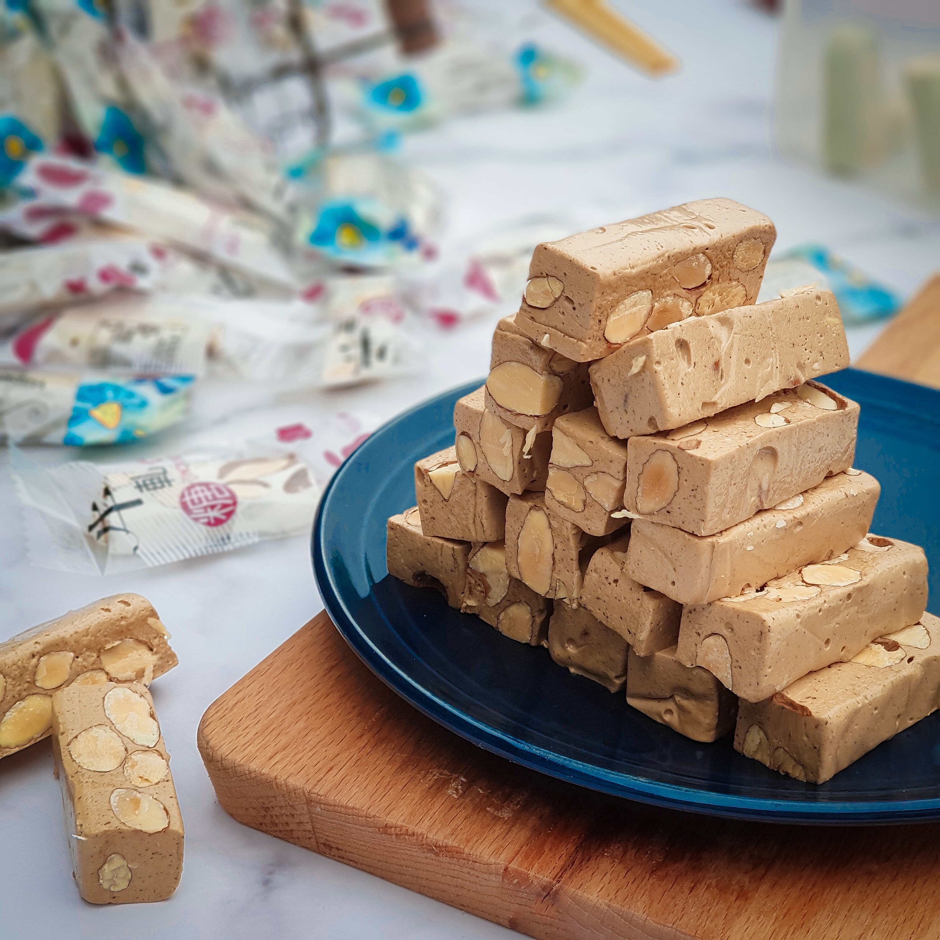 【咖啡杏仁】牛軋糖１６０克嘗鮮袋裝/刷嘴零食/手作餅乾/下午茶/點心/甜點-湘禾烘焙坊