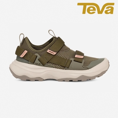 【TEVA】Outflow Universal 女護趾水陸機能運動涼鞋/雨鞋/水鞋 墨綠色 水陸兩棲(TV1136310BTOL)