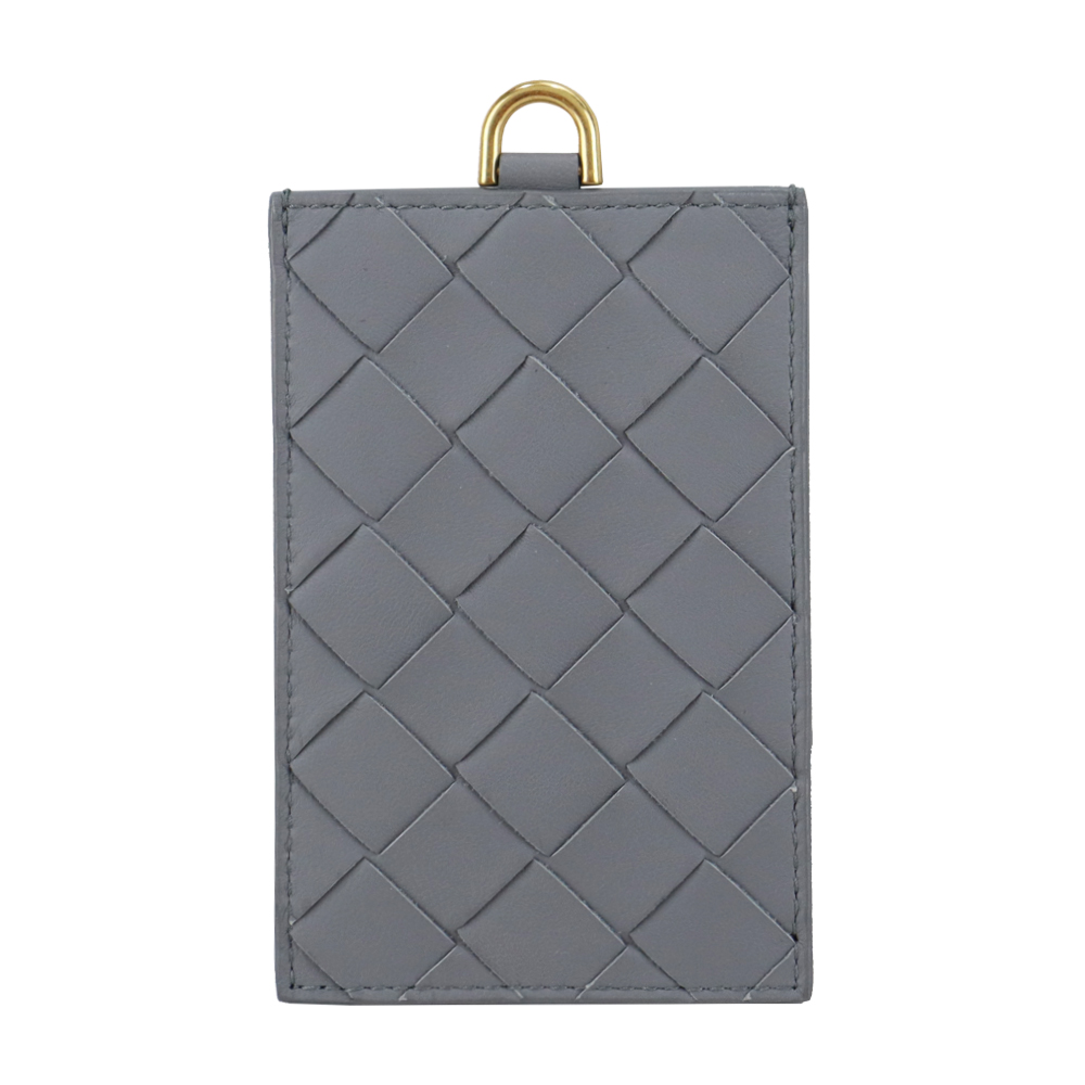 [平輸版] 【BOTTEGA VENETA】經典編織小羊皮卡夾/證件套(灰色)真品平輸