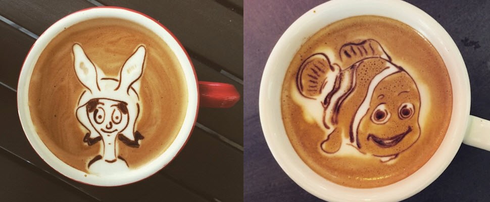 超cute拿鐵拉花，連咖啡控都捨不得喝下肚