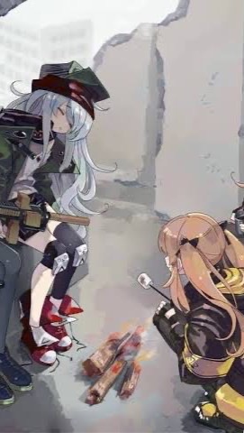 Anime military camp and city