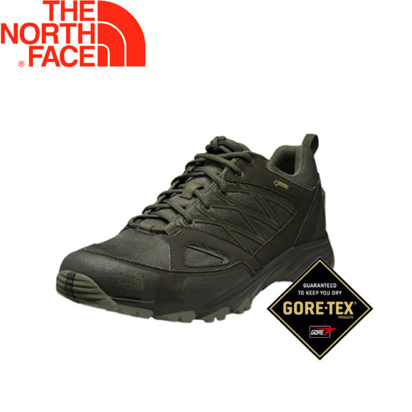 【The North Face 男款 GTX 低筒健行鞋《綠》】V4DU/超輕抗菌防水透氣/登山健/行鞋/抓地輕型鞋★滿額送