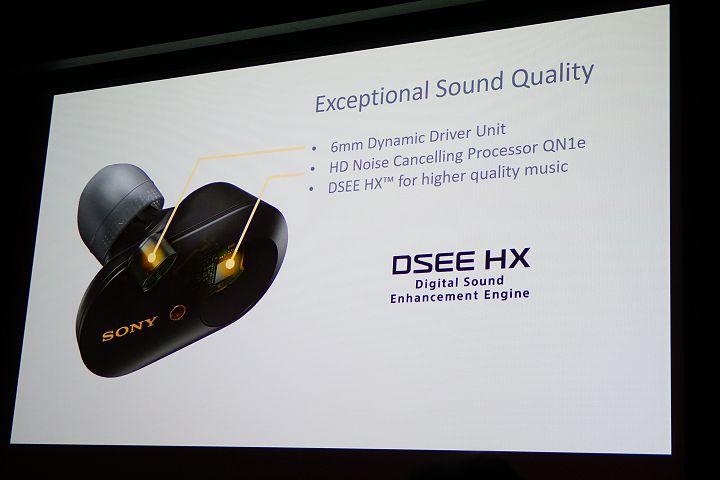 支援 Sony DSEE HX 演算法技術，可以將壓縮音源檔案升級到接近 Hi- Res 的品質。