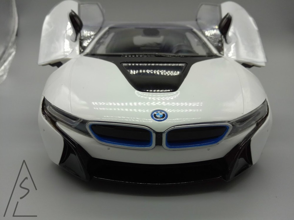 1:14 BMW 原廠授權 I8 騎士白 遙控開門 非賓士 法拉利 藍寶堅尼 GTR
