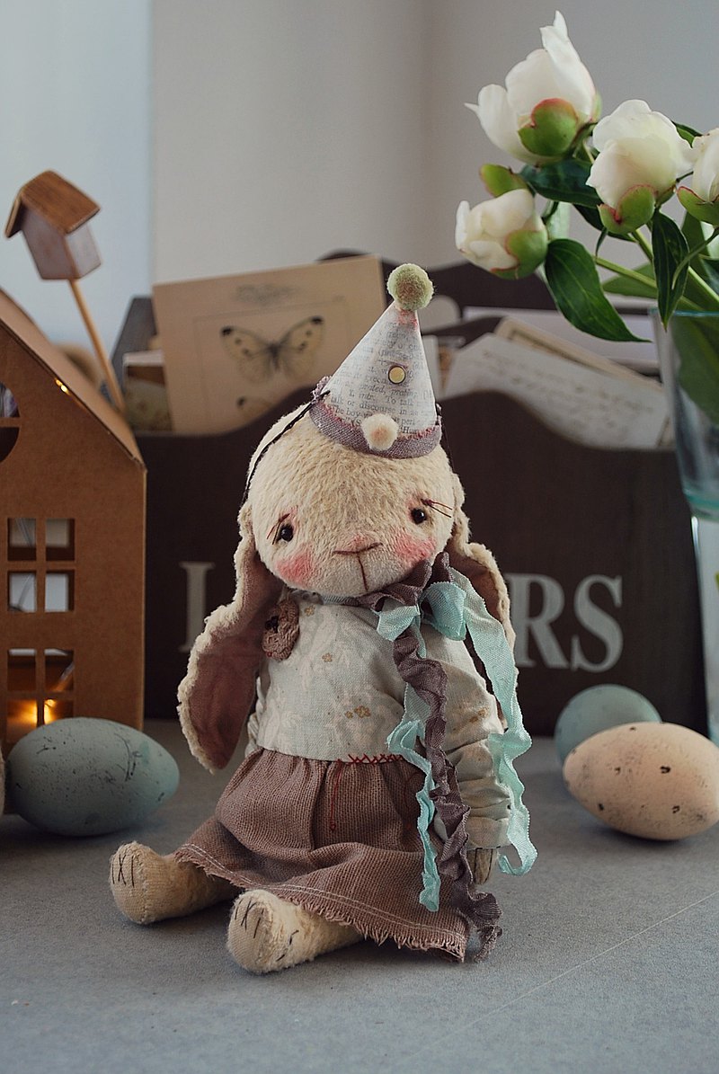 小兔子復古風格甜兔子泰迪熊