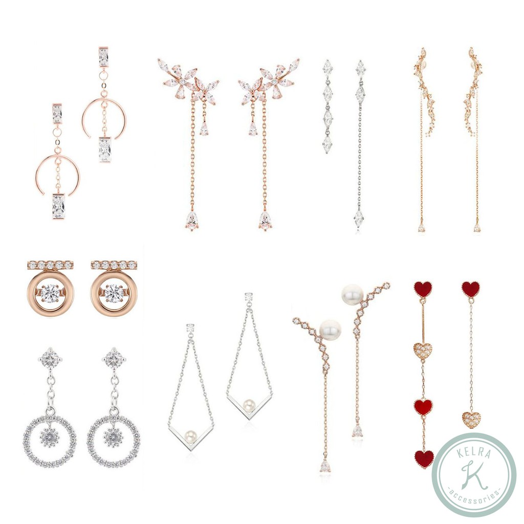 [免運] 【KELRA】質感韓劇銀針耳環/耳夾