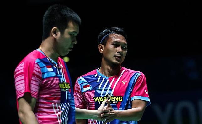 Ganda putra Indonesia, Hendra Setiawan / Mohammad Ahsan. Doc. Twitter @INABadminton.