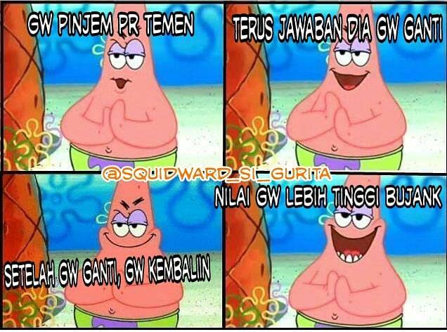 10 Meme Lucu Spongebob Saat Belajar Ini Bikin Ketawa Geli