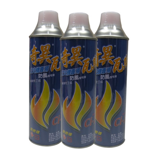 【商品規格】 內容物：BUTANE、丁烷/未加臭劑 內容量：300g 數量：1瓶 產地：台灣 純液化丁烷/強燃性/防風型打火機可用 使用方法： 一手拿住打火機，汽塞門朝上 另一手拿本瓦斯罐噴嘴朝下 壓