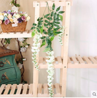 田園家居裝飾花藤 仿真紫藤花長豆花裝飾花藤歐式婚慶壁掛花