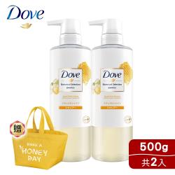 ◎日本製|◎蘊含髮絲修護成分，海藻糖及水解角蛋白|◎散發天然植萃香氛品牌:Dove多芬品牌定位:開架品牌種類:髮品組合商品名稱:DOVE多芬日本植萃防斷髮柔韌洗髮乳500gX2劑型:乳狀適用髮質:所有