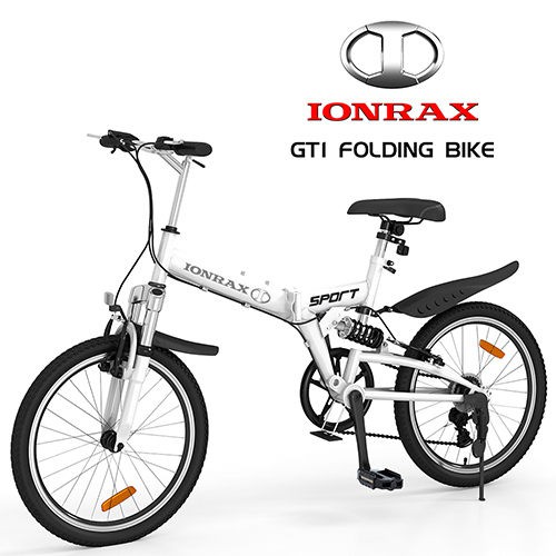 IONRAX GT1 FOLDING BIKE 前後避震 6段變速 折疊腳踏車 白色