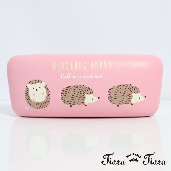 【Tiara Tiara】HARRY刺蝟排排站眼鏡盒(粉)