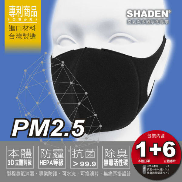 台灣原創專利3D可換濾片口罩