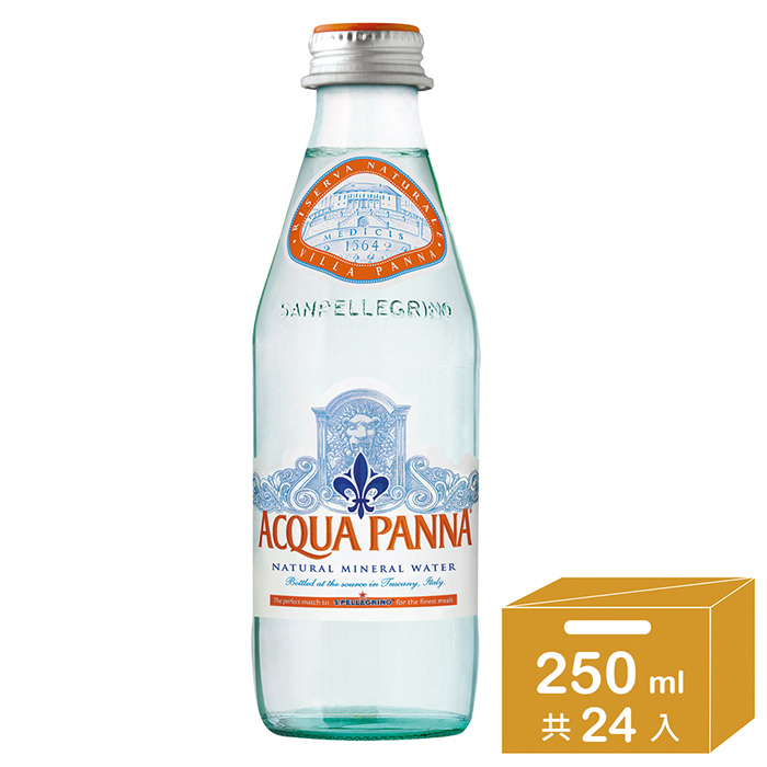 水源處與生產地位於義大利國家天然保護區，天然純淨可見一斑。 ‧飲用Acqua Panna礦泉水600公克可代謝體內857公克的液體，由此可知巴娜對人體循環系統代謝的卓越好處。 ‧在歐洲時尚品味的街頭、