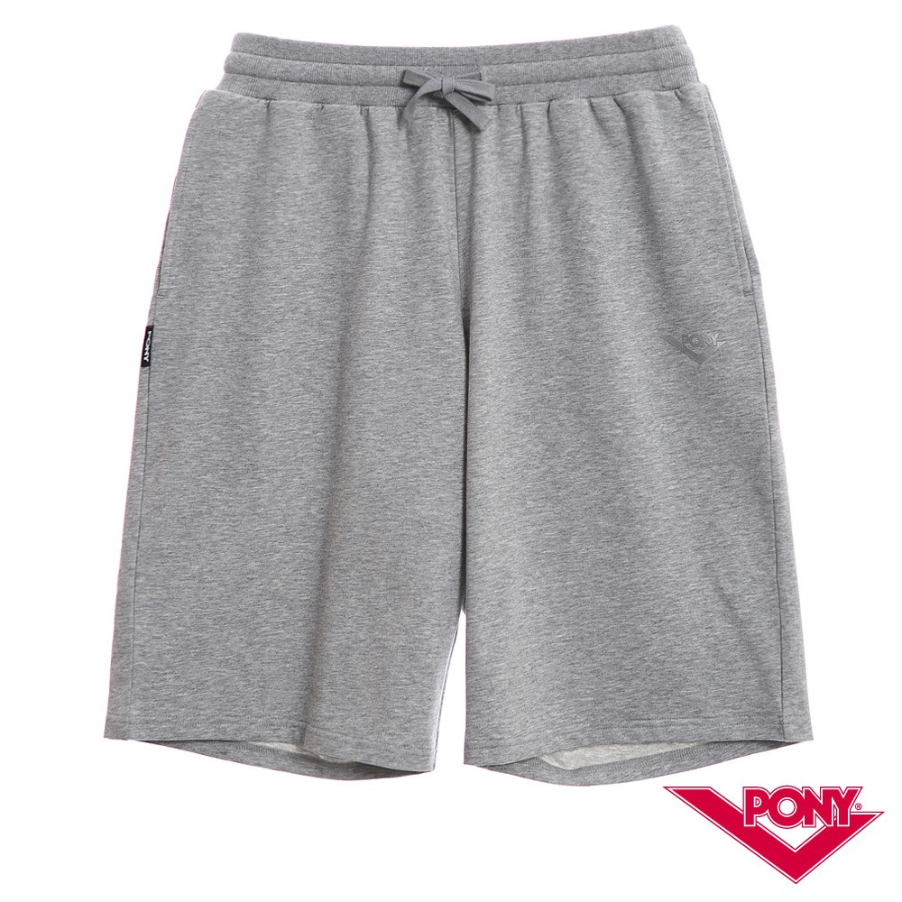 PONY 純棉休閒短褲-男款 麻灰