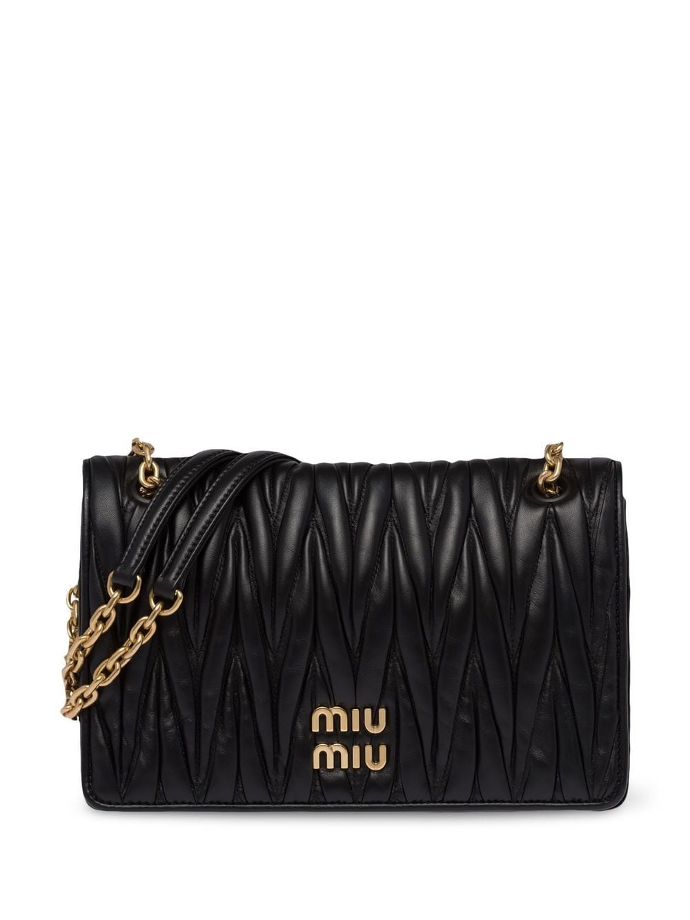 Miu Miu - Matelassé leather shoulder bag - women - Nappa Leather - One Size - Black