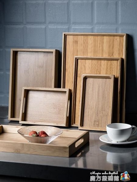 日式竹制水果客廳小托盤長方形茶具家用木質茶杯商用木制茶盤餐具