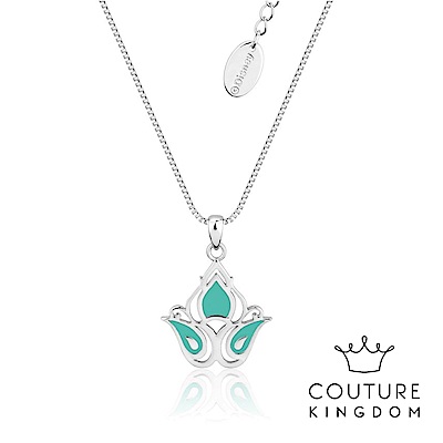 迪士尼官方授權飾品阿拉丁茉莉公主白金琺瑯項鍊迪士尼電影主題素材高品質鍍14K白金迪士尼官方精緻禮物盒