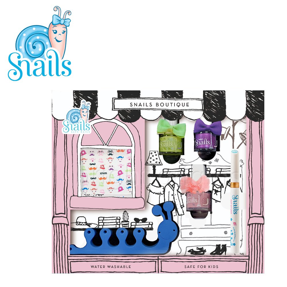 Snails 小小鍋牛水性兒童指甲油禮盒-精品店款