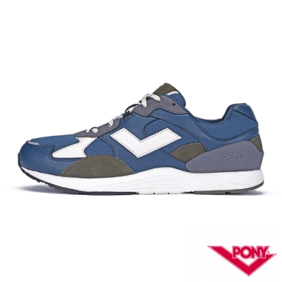 【PONY】BOUNCE系列-復古運動鞋 厚底老爹鞋 潮流 球鞋 男 藍