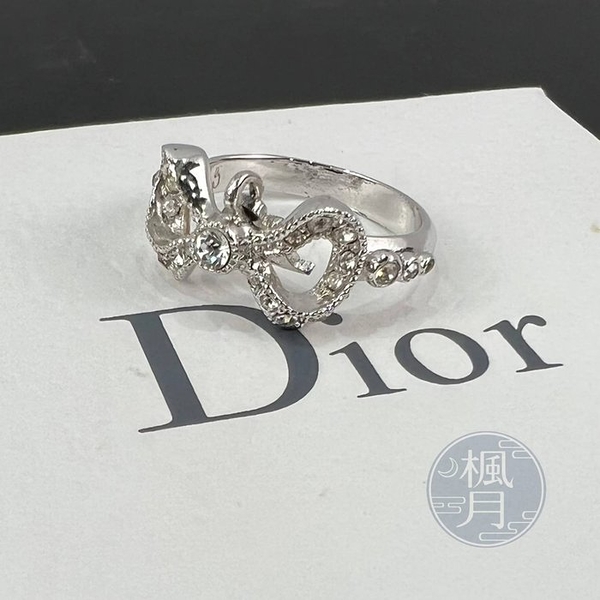 BRAND楓月 CHRISTIAN DIOR 迪奧 蝴蝶結 水鑽 字母D 戒指 #5 簡約 百搭 飾品