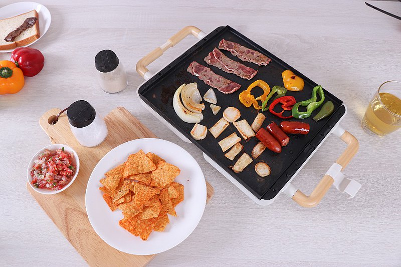 熱銷現貨 | ROOMMI 煎烤熱壓三明治機 多功能電烤盤 (珍珠白)