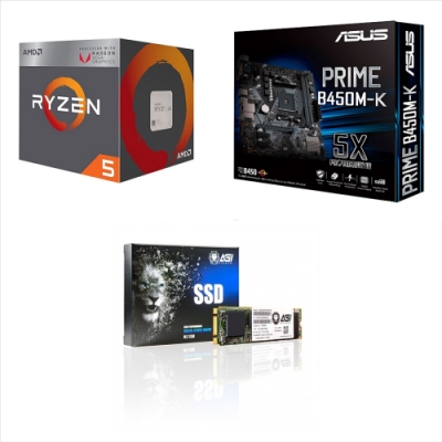 Ryzen 5 2400G 華碩PRIME B450M-K 512G M.2 SSD