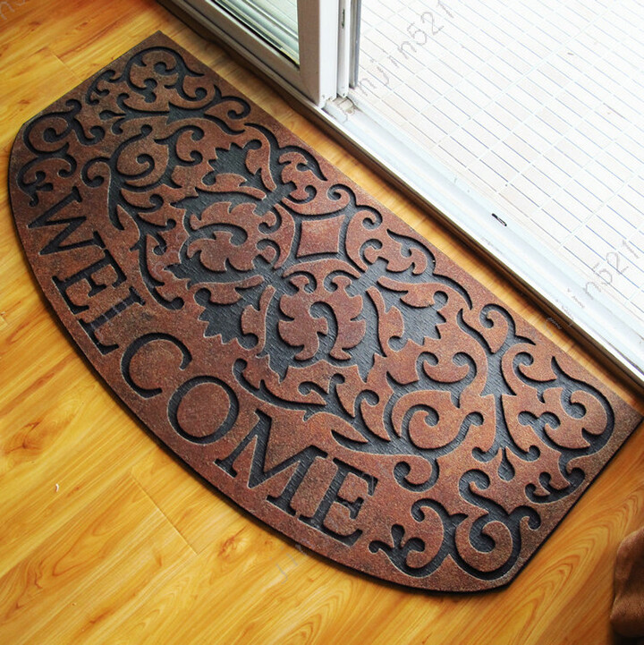 底部環保橡膠材質+磨砂設計防滑耐磨 正面植絨材質絨毛設計可刮除泥沙 地墊厚度厚實可較長時間使用 歐式風格任何空間皆可擺放 厚度約8mm~10mm 古典羅馬防滑刮泥地墊(大)welcome(大)/宮廷風
