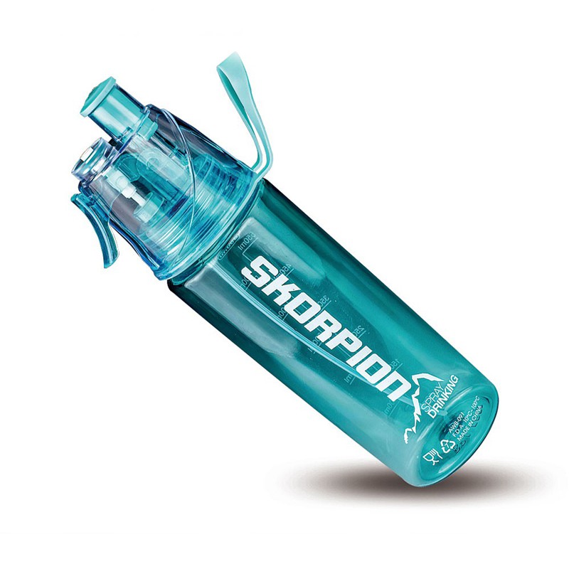 SKORPION Sport噴霧水壺(運動水瓶/健身/噴水壺/隨行杯/杯子/太空瓶/冷水杯)特色一、按壓式噴霧設計，隨時隨地保濕降溫。二、SoftLock設計，方便快速喝水。三、5cm大瓶口，裝水快速