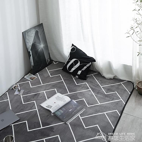 訂製n北歐地毯臥室客廳門墊滿鋪可愛房間床邊茶幾沙發辦公室長方形地墊45*75 夢想生活家