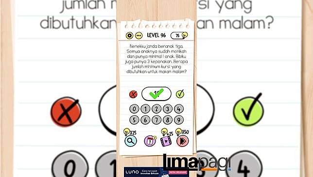 Kunci Jawaban Brain Test Level 1 351 Terlengkap Dan Terupdate 2021 Limapagi Line Today