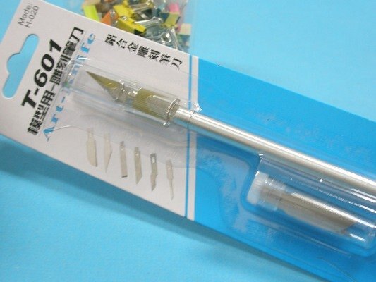 Trust T-601 模型專用鋁合金雕刻筆刀/一盒12組入(定120) 模型雕刻筆刀 MIT製-信億H-004