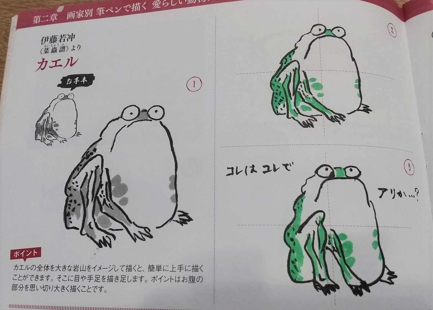 鳥獣戯画や若冲 応挙の動物たちをなぞり描き 筆ペン画 始めませんか