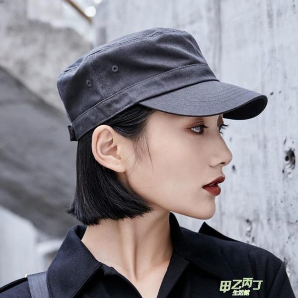 棒球帽 純色帽子女春夏正韓潮彎檐鴨舌帽平頂帽女休閒百搭時尚軍帽