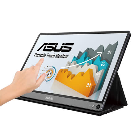 ASUS 華碩 MB16AMT 16型 15.6吋 IPS 廣視角 USB Type-C/A 多點觸控 內建電池 低藍光 不閃屏 攜帶型 顯示器