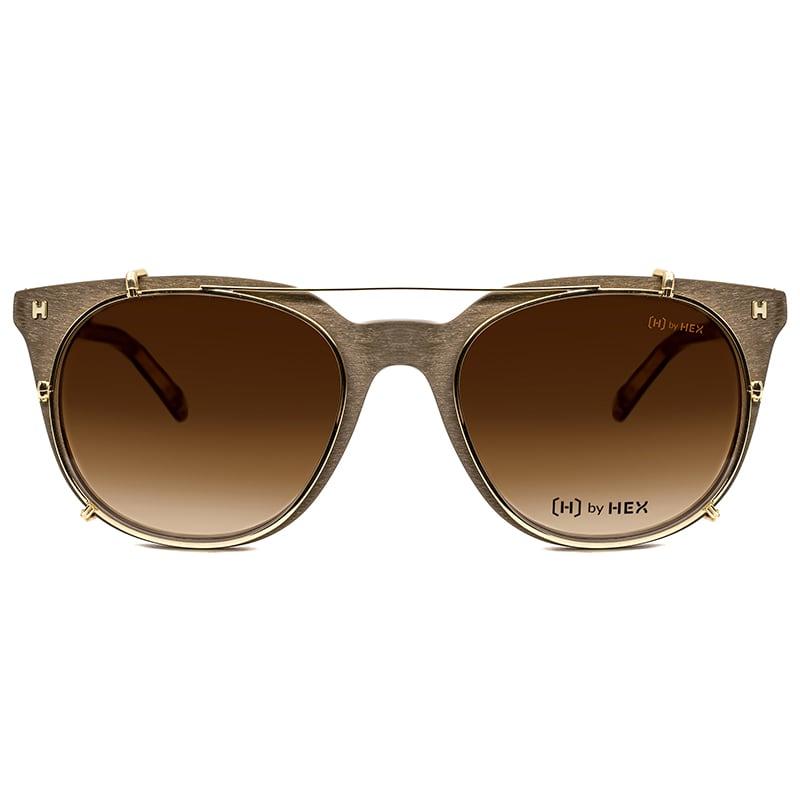 運動家 - Cristiano R.│光學配前掛墨鏡│太陽眼鏡│義大利設計 - 仿木紋啡花