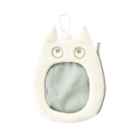 真愛日本 日本限定 郵便局龍貓聯名 2021 登山扣開窗造型包 小白龍貓 悠遊卡包 票卡包 收納 龍貓totoro 宮崎駿 吉卜力 4970381475864