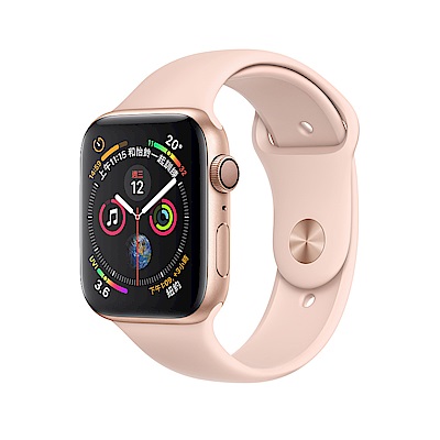 Apple Watch Series 4 GPS 44mm 金色鋁金屬錶殼粉沙色運動型錶帶