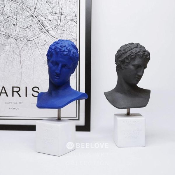 馬拉松男孩雕像希臘雕塑SOPHIA藝術擺件北歐風軟裝歐式室內裝飾 蘑菇街小屋