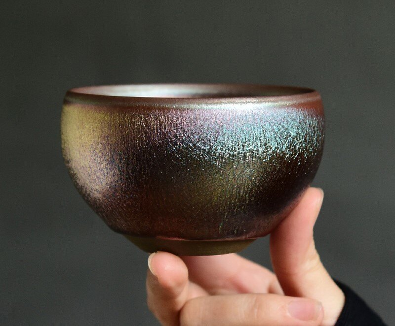 窯變建盞主人杯品茗杯天目陶瓷功夫茶具茶杯七彩茶盞茶碗大號禮盒