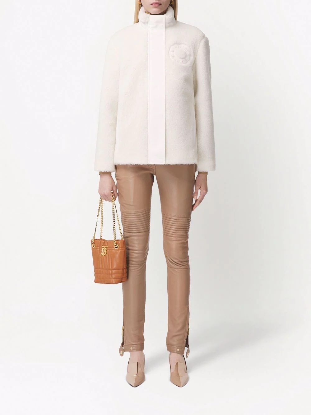 BURBERRY Mini Leather Lola Bucket Bag