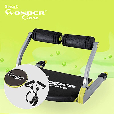 Wonder Core Smart 全能輕巧健身機-嫩芽綠+扭腰盤(綠)+拉力繩